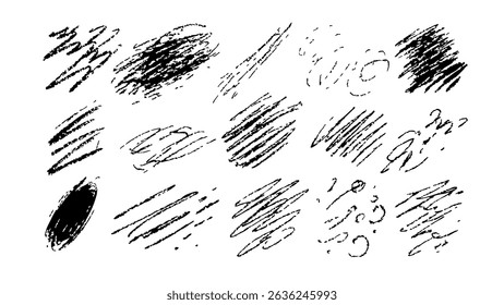 vector scribble lines black abstract brush strokes hand drawn texture
