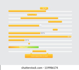 Vector Scroll Bar Set