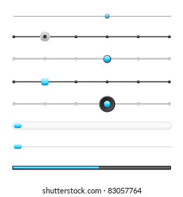 Vector Scroll Bar Set