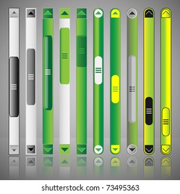 Vector Scroll Bar Set For Web Template