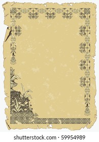 vector scroll with a border on the theme of Ancient Egypt