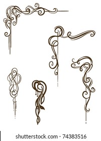 Vector Scroll Collection: Hand-drawn vintage style ornaments / scrolls