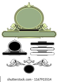 Vector scroll and panel designs