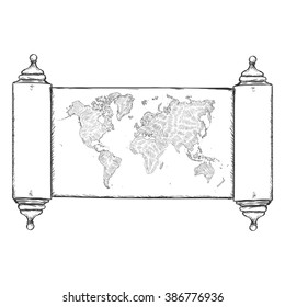 Vector Scroll with World Map