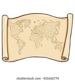 Vector Scroll with World Map