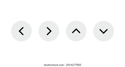 Vector scrolling arrow button, Left, right, up, down arrow icon set.
