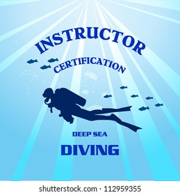 Vector scuba divers / Instructor Examination