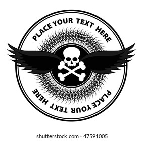 vector scull in template of label