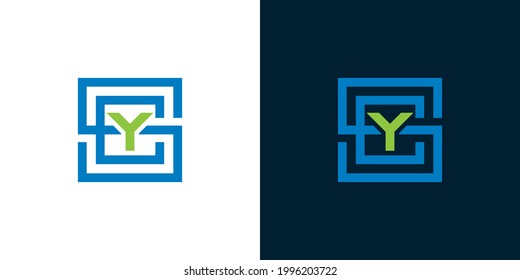 The vector is the SCY monogram. Box shape.