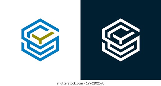 The vector is the SCY monogram. Hexagonal Shape.