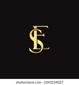 Vector SE letter logo design concept