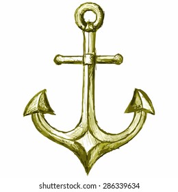 Vector sea anchor. Equipment used in navigation