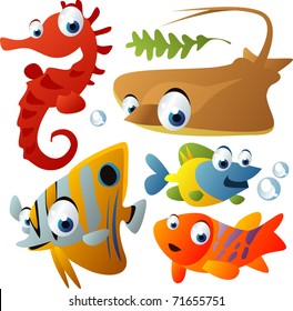 vector sea animals