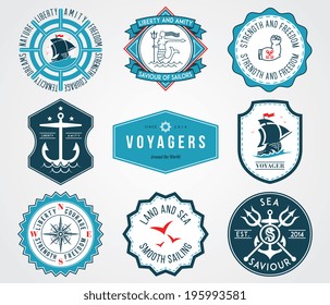 Vector sea badges