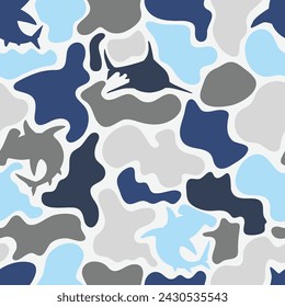 vector sea camo, ocean camouflage pattern