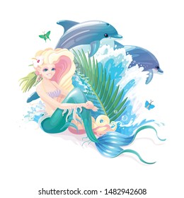 vector sea cartoon composition art