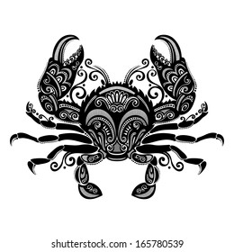 Vector Sea Crab. Patterned design