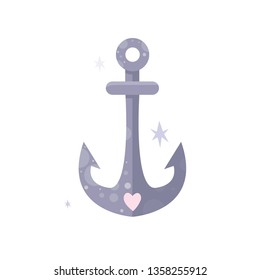 Vector sea cute anchor.
