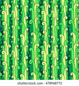 Vector sea design. Seaweed pattern. Vector seamless background.