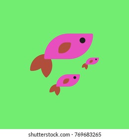 Vector sea fish