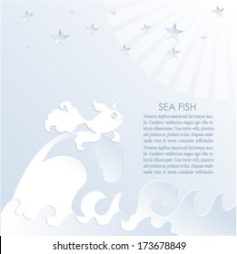 Vector sea fish: abstract illustration