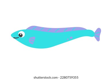 Ilustración de dibujos animados sobre el fondo blanco. Un colorido y sencillo acuario icono para el diseño.