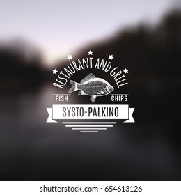 Vector Sea Food sign restaurant and grill. lllustration can be used as Logo or Icon in premium quality
