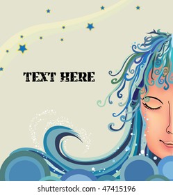 vector Sea girl