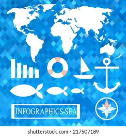 Vector sea infographics