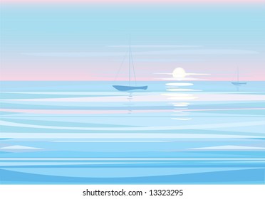 Vector of sea landscape.