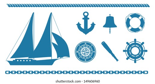 Vector sea object set