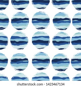 Vector sea seamless pattern with hand drawn textures. Modern abstract design for paper, cover, fabric, interior decor and other users