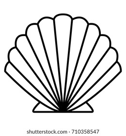 Vector Sea Shell Isolated On White Background