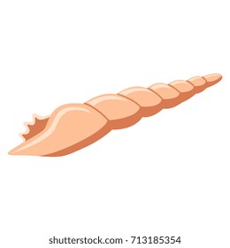Vector Sea Shell Isolated On White Background