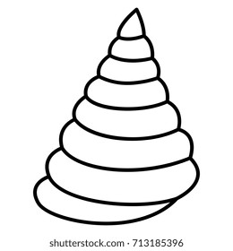 Vector Sea Shell Isolated On White Background