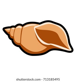 Vector Sea Shell Isolated On White Background