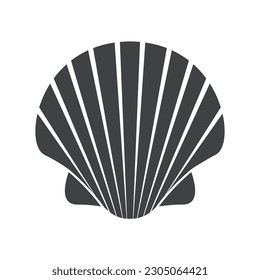 Vector Sea Shell Underwater Clam Icon Graphic isolated