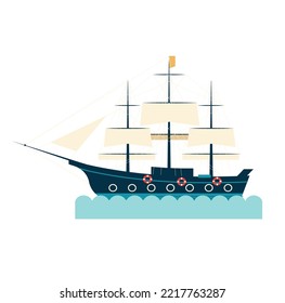 gráfico de concepto de ilustraciones vectoriales modernas de buques de vectores