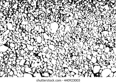 Vector Sea stones background. Black and white texture