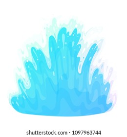 vector sea tidal wave splash. Ocean water surf. Vertical summer beach element. Nautical, maritime, marine, naval, navy illustration isolated on transparent background
