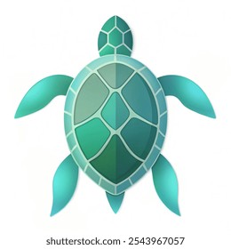 Vector Sea turtle icon.   illustration on white background.