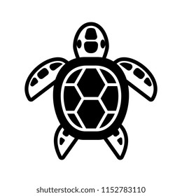 Vector Sea Turtle Icon Isolated On White Background