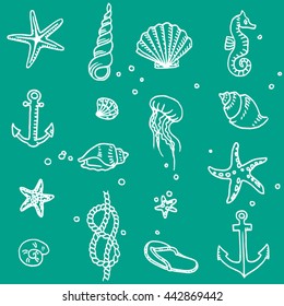 Vector Sea Underwater Life Pattern