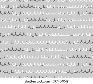 Vector sea wave seamless pattern. Ocean waves background. Summer sea waves pattern. 