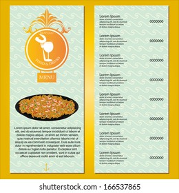 Vector Seafood Menu Card Design Template