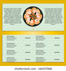 Vector Seafood Menu Card Design Template