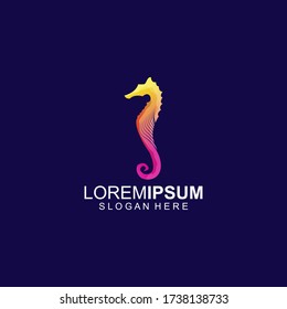 Vorlage für Vector Seahorses Tierlogo