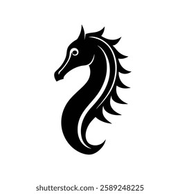 a vector of a seahorse's head