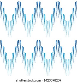 Vector sealess pattern. Colorfull repeating geometric tiles with zigzag.