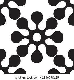 Vector seamles pattern of round flowers